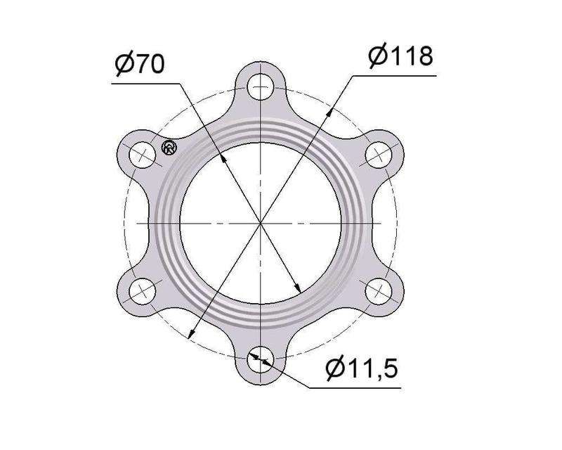 № 2505303 Комплект прокладок турбіни Mercedes 16.0D, 15.0D,